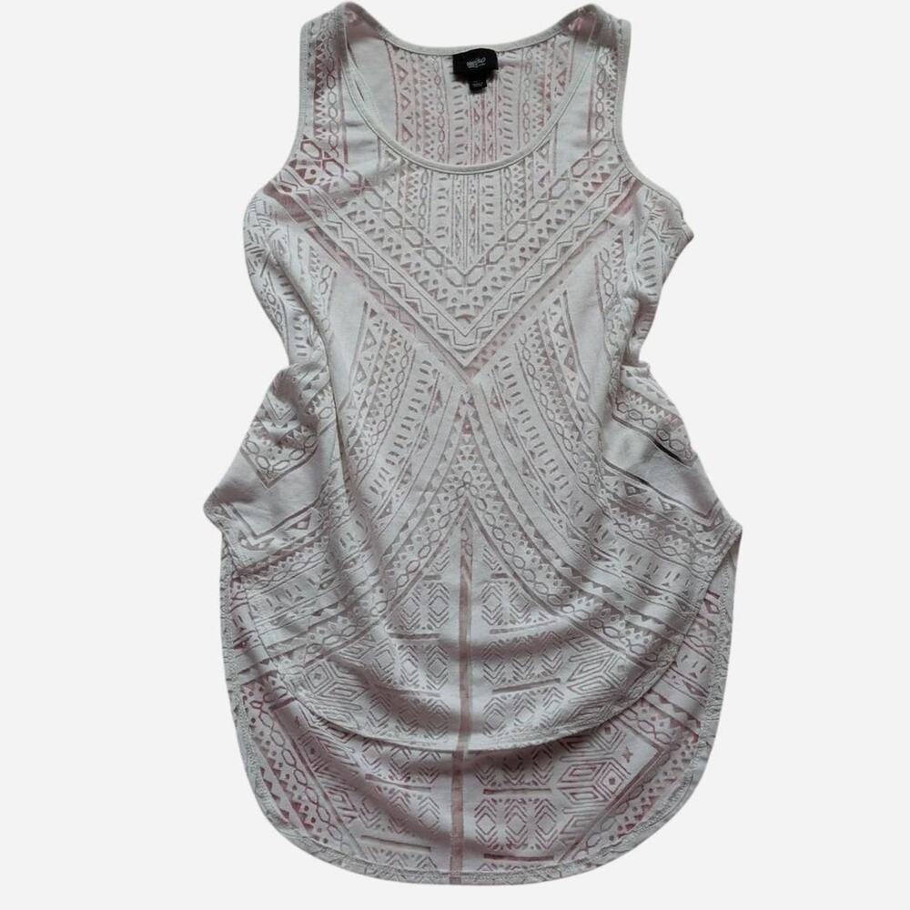 White Boho Flowy Coachella Festival Mossimo tank